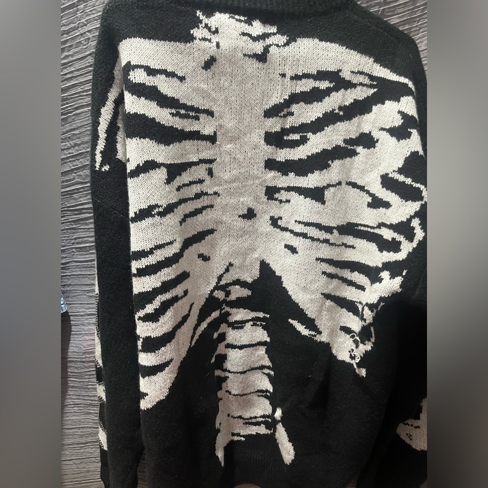 Aelfric Eden Skeleton Pattern Knit Sweater mens XL
